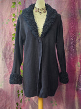 Load image into Gallery viewer, Y2K Navy Afghan Cardigan