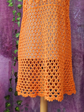 Load image into Gallery viewer, Vintage Crochet Pinafore Dress