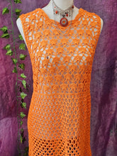 Load image into Gallery viewer, Vintage Crochet Pinafore Dress