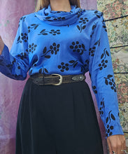 Load image into Gallery viewer, 80s Silk Roll Neck Blouse