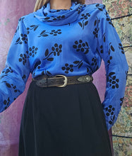 Load image into Gallery viewer, 80s Silk Roll Neck Blouse