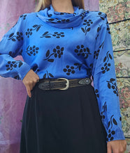 Load image into Gallery viewer, 80s Silk Roll Neck Blouse