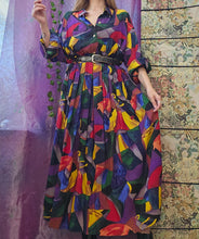 Load image into Gallery viewer, 90s Bold Print Dress