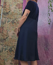 Load image into Gallery viewer, 90s Navy Witchcore Dress
