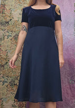 Load image into Gallery viewer, 90s Navy Witchcore Dress