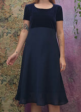 Load image into Gallery viewer, 90s Navy Witchcore Dress