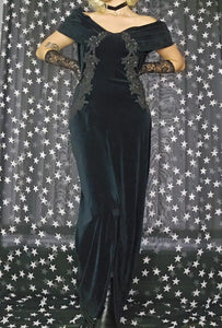 1980s Velvet Vamp Gown