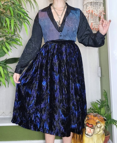 80s Midnight Velvet Skirt