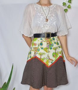 1970s Novelty Aline Skirt