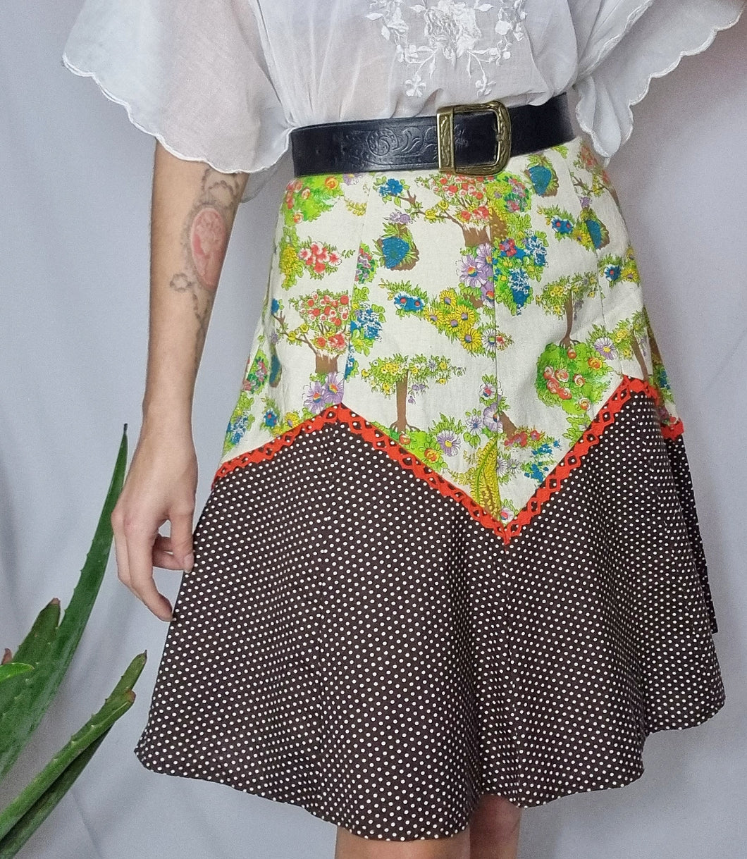1970s Novelty Aline Skirt