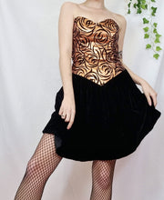 Load image into Gallery viewer, 80s Velvet Party Dress