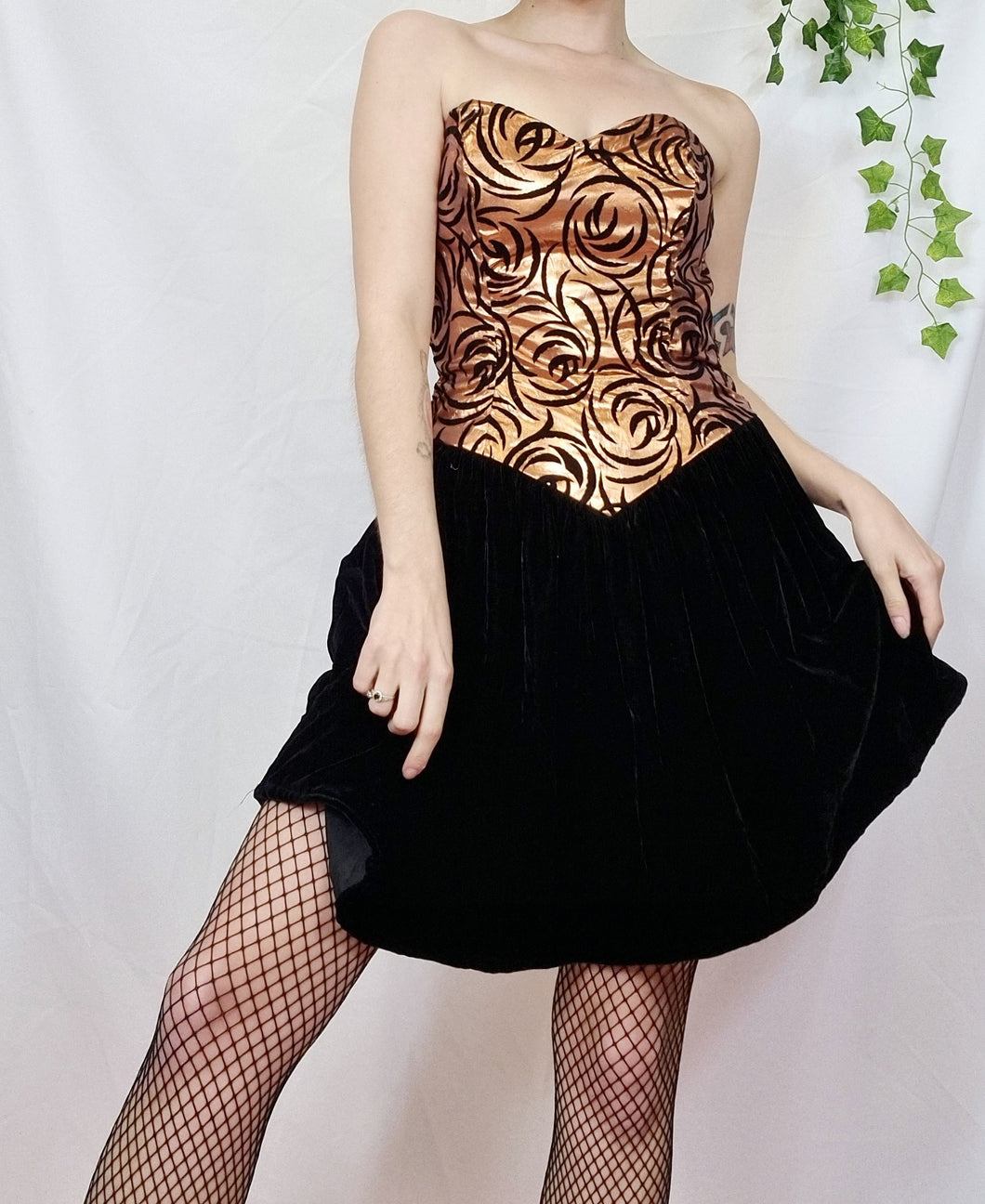 80s Velvet Party Dress