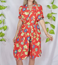Load image into Gallery viewer, 90s Floral Culottes Playsuit