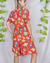 Load image into Gallery viewer, 90s Floral Culottes Playsuit