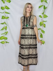 1970s Tapestry Goddess Dress
