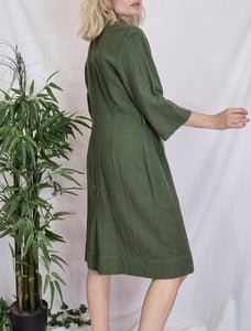 1960s Forest Green Wool Dress