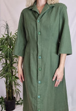 Load image into Gallery viewer, 1960s Forest Green Wool Dress