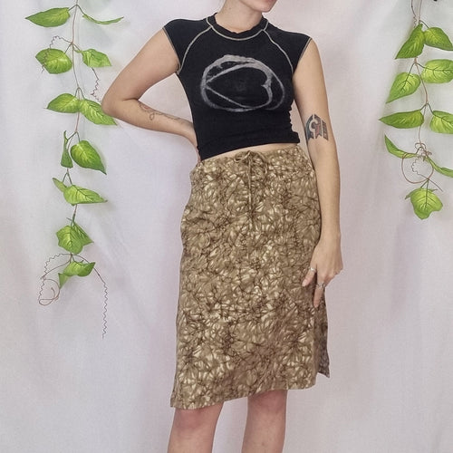 Y2K Draw String Midi Skirt