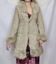 Load image into Gallery viewer, Embroidered Suede Afghan Coat
