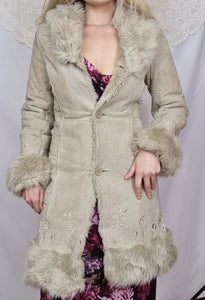 Embroidered Suede Afghan Coat