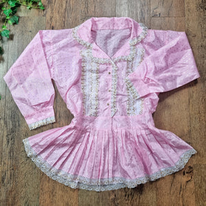 80s Handmade Princess Peplum Blouse