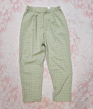 Load image into Gallery viewer, 90s High Waisted Gingham Trousers