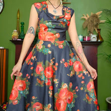 Load image into Gallery viewer, 1950s Floral Tea Dress