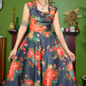 1950s Floral Tea Dress