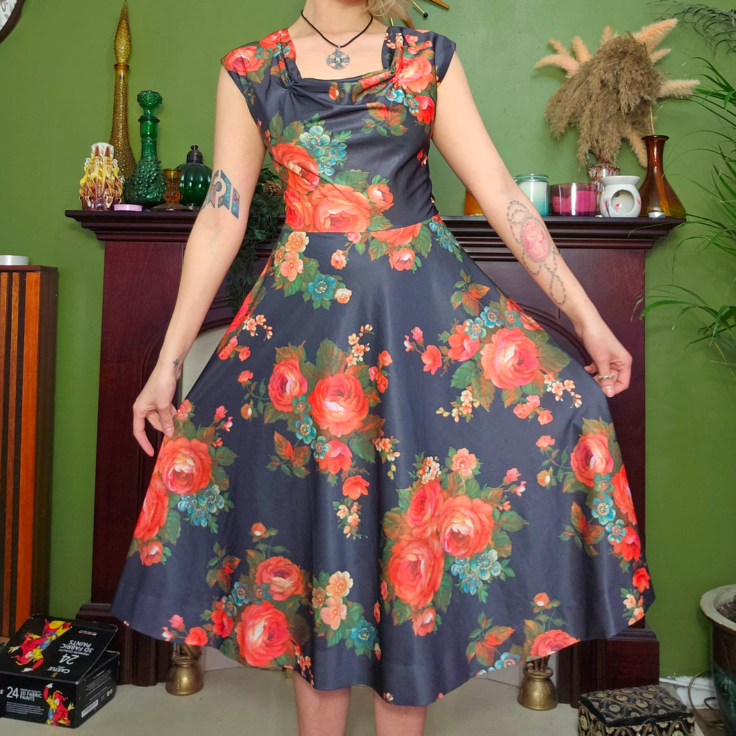 1950s Floral Tea Dress